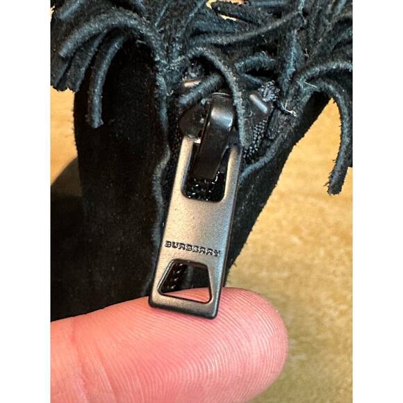 Burberry Nadison Fringe Peep-Toe Ankle Booties - Picture 5 of 13